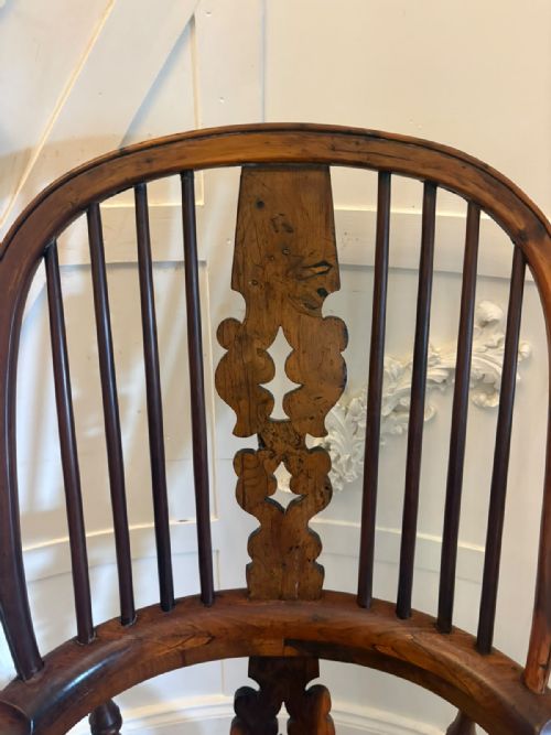 ANTIQUE YEW WOOD WINDSOR ARMCHAIR ENGLISH COUNTRY HOUSE CHAIR HOOP BACK WINDSOR - ADDITIONAL PHOTO 10