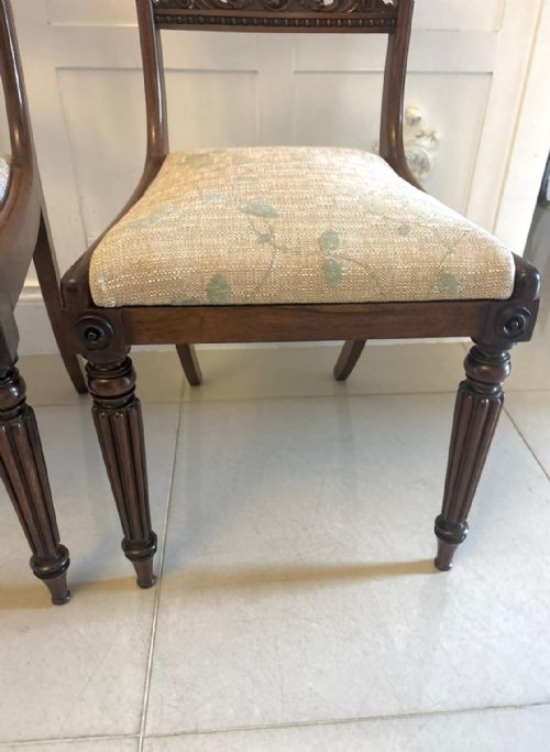 ANTIQUE PAIR OF REGENCY ROSEWOOD SIDE CHAIRS - ADDITIONAL PHOTO 8