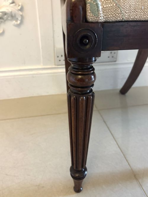 ANTIQUE PAIR OF REGENCY ROSEWOOD SIDE CHAIRS - ADDITIONAL PHOTO 9