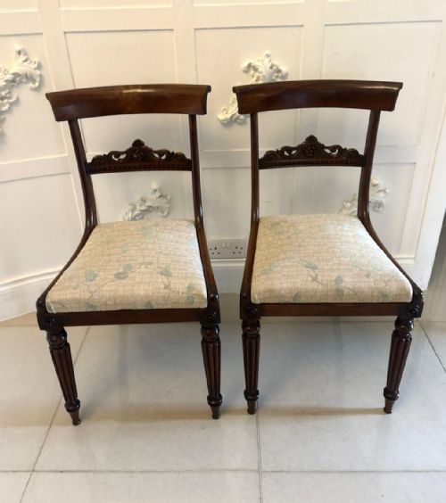 ANTIQUE PAIR OF REGENCY ROSEWOOD SIDE CHAIRS - ADDITIONAL PHOTO 10