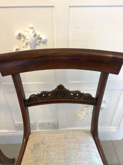 ANTIQUE PAIR OF REGENCY ROSEWOOD SIDE CHAIRS - ADDITIONAL PHOTO 11