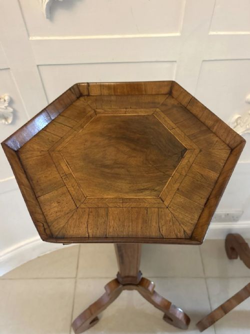 ANTIQUE PAIR OF DUTCH WALNUT AND KINGWOOD PEDESTAL TORCHERES - ADDITIONAL PHOTO 11