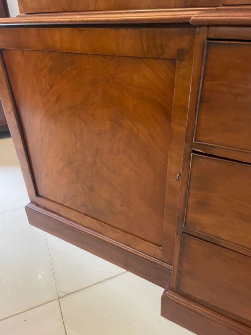 LARGE ANTIQUE GEORGE III QUALITY MAHOGANY BREAKFRONT BOOKCASE 238 X 286 X 62 CM - ADDITIONAL PHOTO 3
