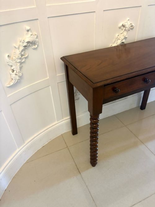 ANTIQUE GEORGIAN MAHOGANY SIDE TABLE WITH BARLEY TWIST LEGS - ADDITIONAL PHOTO 10