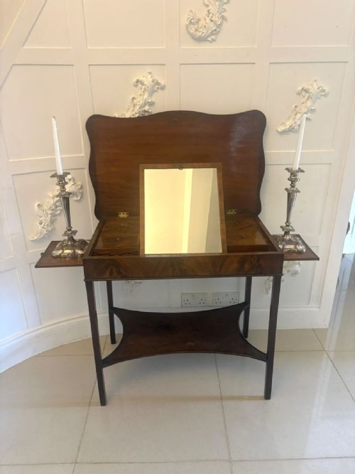 ANTIQUE GEORGIAN MAHOGANY DRESSING TABLE VANITY TABLE - ADDITIONAL PHOTO 7