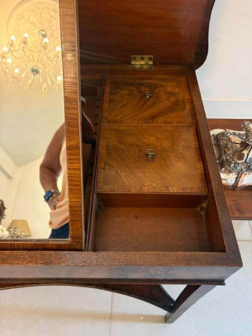 ANTIQUE GEORGIAN MAHOGANY DRESSING TABLE VANITY TABLE - ADDITIONAL PHOTO 10