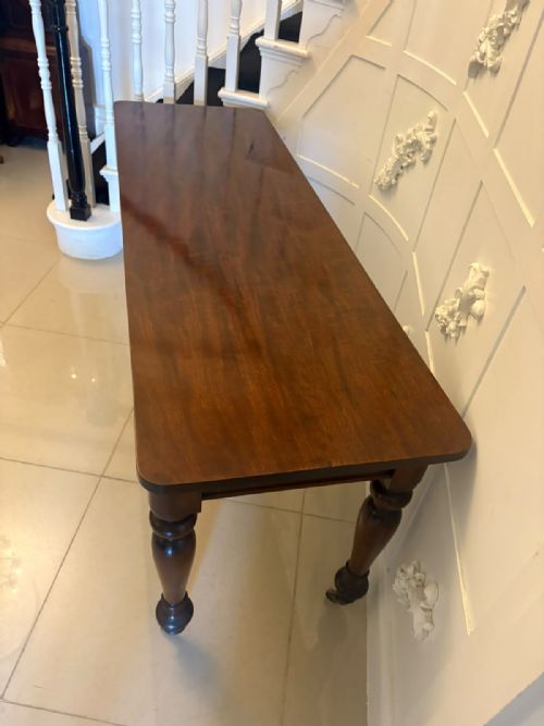 ANTIQUE VICTORIAN FIGURED MAHOGANY HALL CONSOLE TABLE - ADDITIONAL PHOTO 12