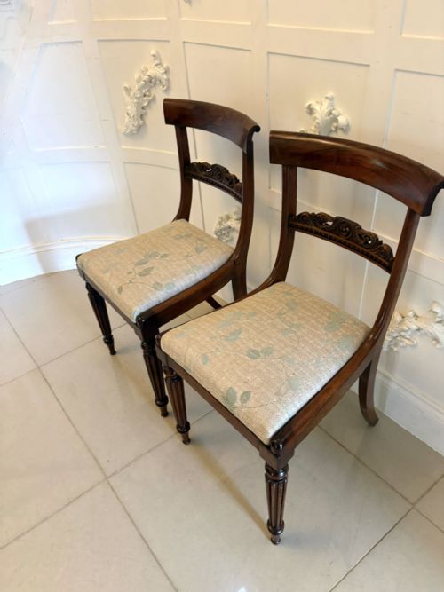 ANTIQUE ENGLISH REGENCY PAIR ROSEWOOD SIDE CHAIRS - ADDITIONAL PHOTO 2