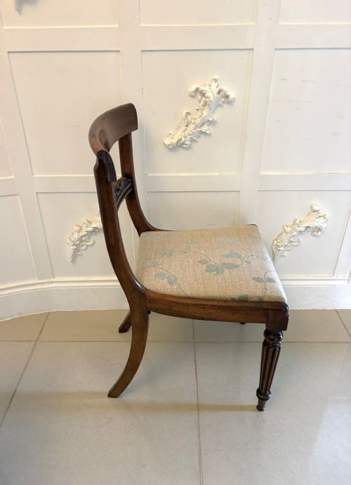 ANTIQUE ENGLISH REGENCY PAIR ROSEWOOD SIDE CHAIRS - ADDITIONAL PHOTO 4