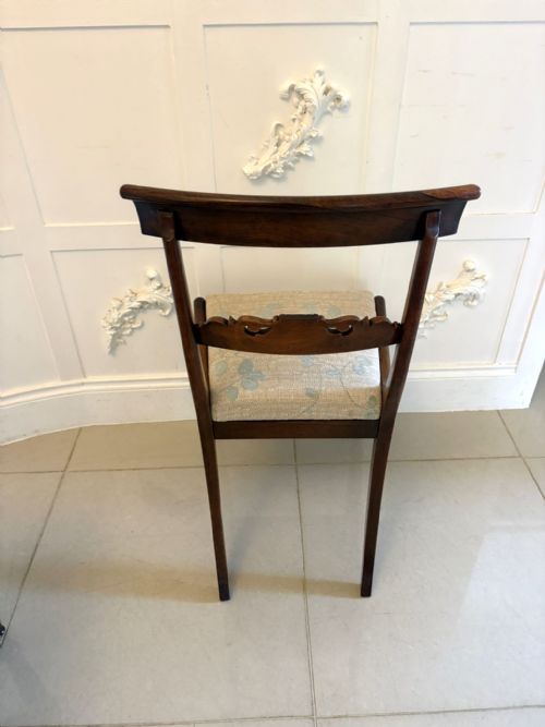 ANTIQUE ENGLISH REGENCY PAIR ROSEWOOD SIDE CHAIRS - ADDITIONAL PHOTO 6