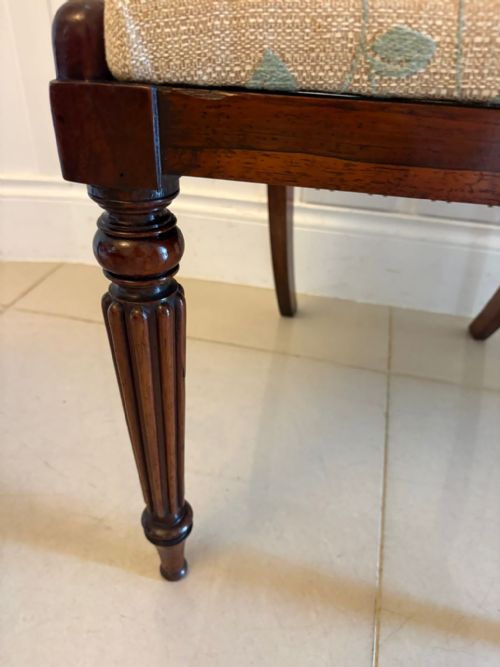 ANTIQUE ENGLISH REGENCY PAIR ROSEWOOD SIDE CHAIRS - ADDITIONAL PHOTO 7