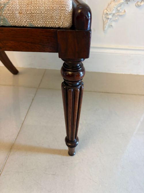 ANTIQUE ENGLISH REGENCY PAIR ROSEWOOD SIDE CHAIRS - ADDITIONAL PHOTO 8