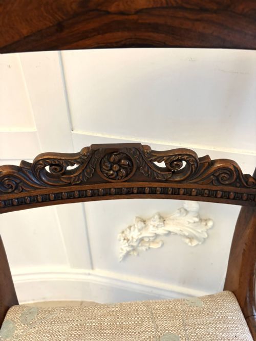 ANTIQUE ENGLISH REGENCY PAIR ROSEWOOD SIDE CHAIRS - ADDITIONAL PHOTO 9