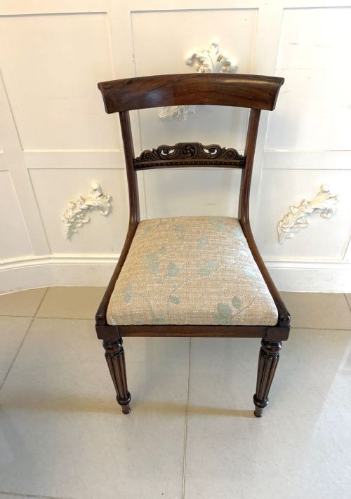 ANTIQUE ENGLISH REGENCY PAIR ROSEWOOD SIDE CHAIRS - ADDITIONAL PHOTO 10