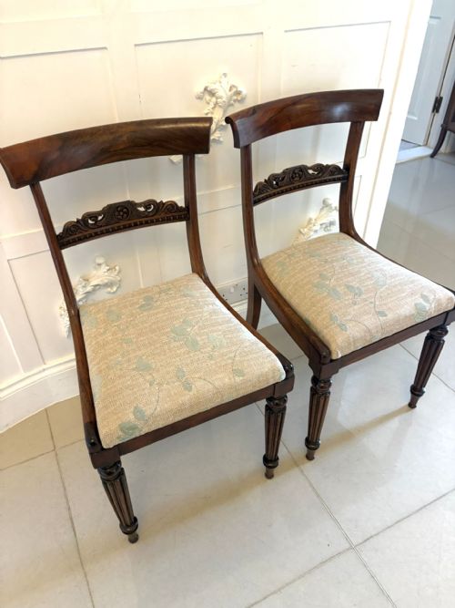 ANTIQUE ENGLISH REGENCY PAIR ROSEWOOD SIDE CHAIRS - ADDITIONAL PHOTO 11