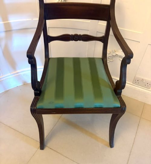 ANTIQUE REGENCY MAHOGANY DESK CHAIR - ADDITIONAL PHOTO 5