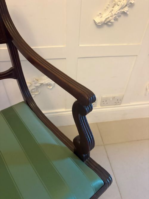 ANTIQUE REGENCY MAHOGANY DESK CHAIR - ADDITIONAL PHOTO 2