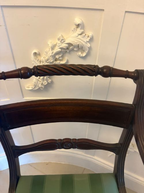 ANTIQUE REGENCY MAHOGANY DESK CHAIR - ADDITIONAL PHOTO 8