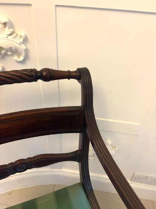 ANTIQUE REGENCY MAHOGANY DESK CHAIR - ADDITIONAL PHOTO 9