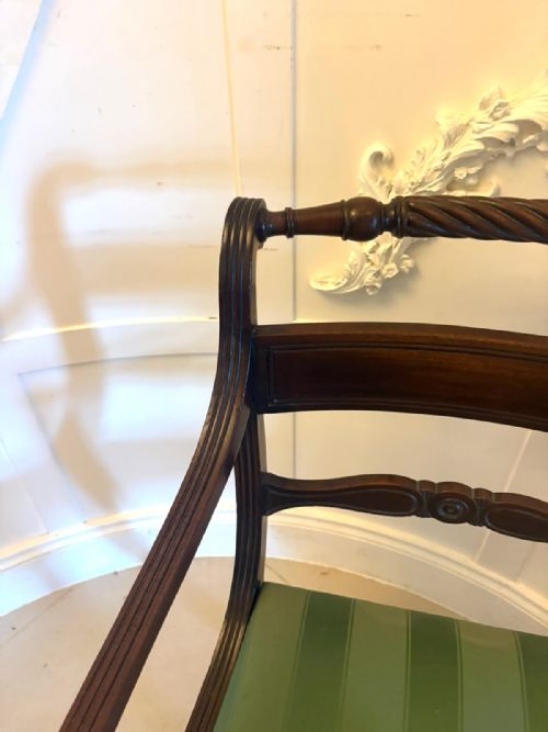 ANTIQUE REGENCY MAHOGANY DESK CHAIR - ADDITIONAL PHOTO 10