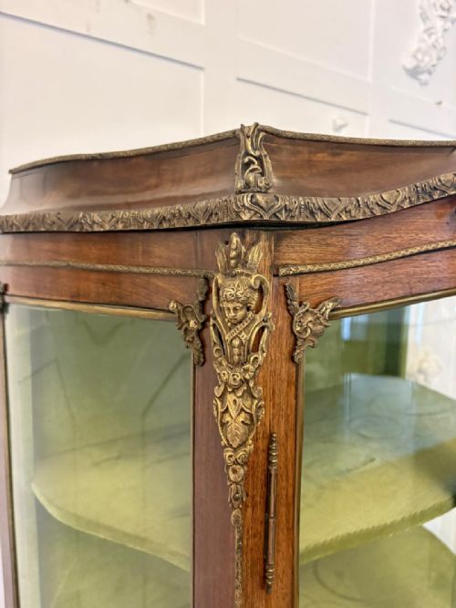 ANTIQUE VICTORIAN QUALITY FRENCH VERNIS MARTIN VITRINEDISPLAY CABINET - ADDITIONAL PHOTO 16