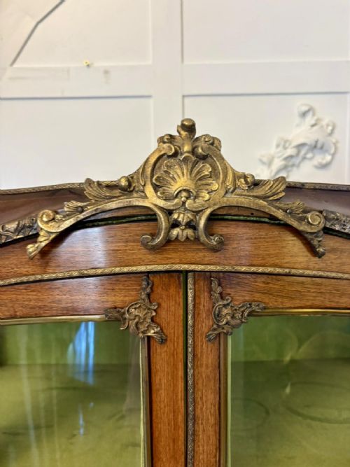 ANTIQUE VICTORIAN QUALITY FRENCH VERNIS MARTIN VITRINEDISPLAY CABINET - ADDITIONAL PHOTO 18