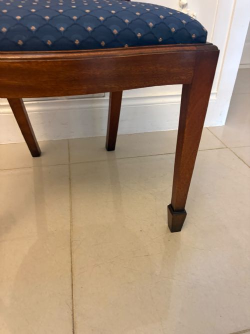 ANTIQUE SET OF 12 MAHOGANY SHIELD BACK DINING CHAIRS 10 DINING CHAIRS 2 CARVERS - ADDITIONAL PHOTO 2