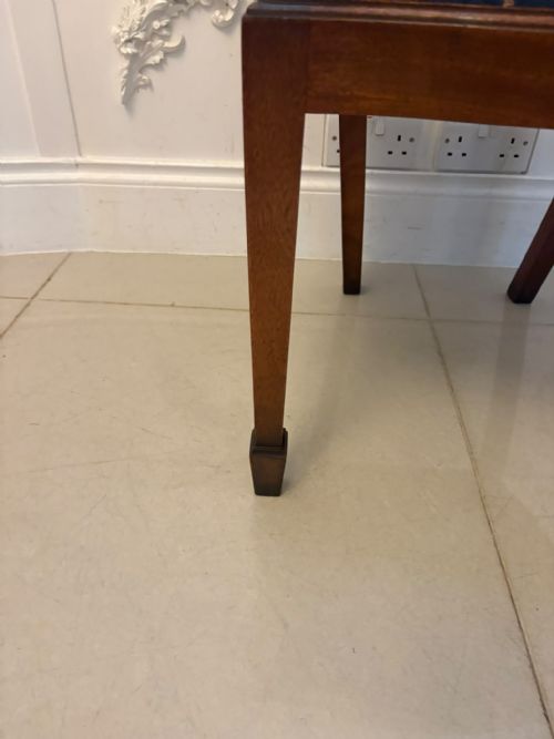 ANTIQUE SET OF 12 MAHOGANY SHIELD BACK DINING CHAIRS 10 DINING CHAIRS 2 CARVERS - ADDITIONAL PHOTO 8