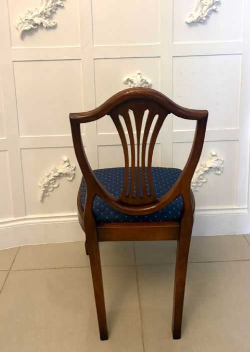 ANTIQUE SET OF 12 MAHOGANY SHIELD BACK DINING CHAIRS 10 DINING CHAIRS 2 CARVERS - ADDITIONAL PHOTO 11