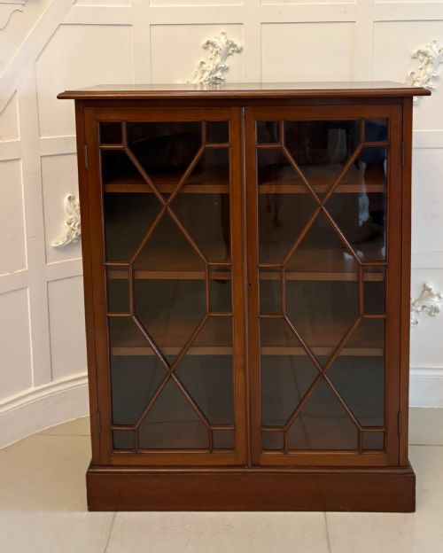ANTIQUE VICTORIAN MAHOGANY GLAZED BOOKCASE DISPLAY CABINET