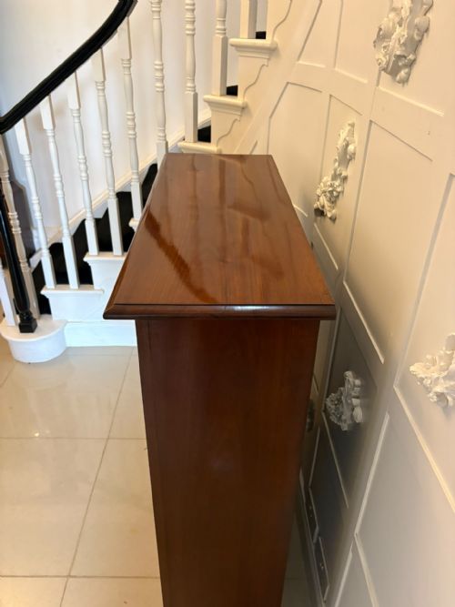 ANTIQUE VICTORIAN MAHOGANY GLAZED BOOKCASE DISPLAY CABINET - ADDITIONAL PHOTO 12