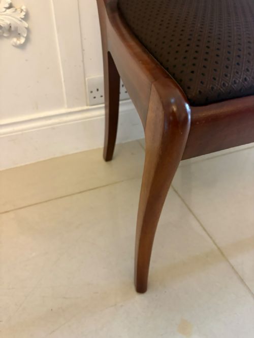 ANTIQUE REGENCY SET OF FOUR MAHOGANY BAR BACK DINING CHAIRS WITH SABRE LEGS - ADDITIONAL PHOTO 12