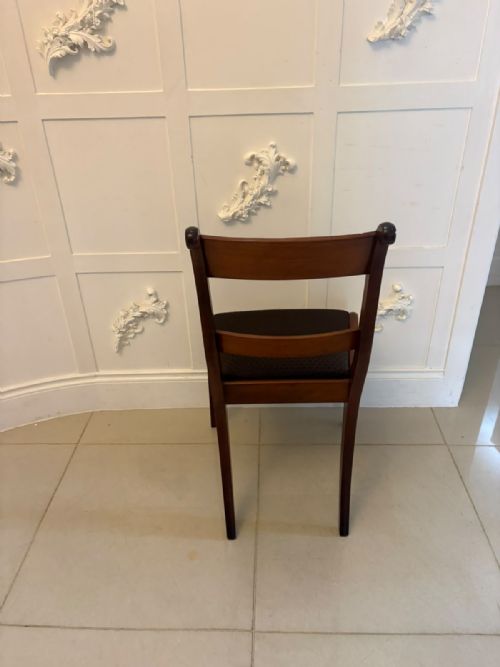 ANTIQUE REGENCY SET OF FOUR MAHOGANY BAR BACK DINING CHAIRS WITH SABRE LEGS - ADDITIONAL PHOTO 13