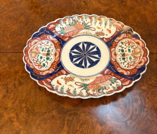 ANTIQUE JAPANESE MEIJI IMARI OVAL PORCELAIN DISHES PAIR - ADDITIONAL PHOTO 1