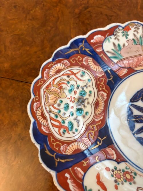 ANTIQUE JAPANESE MEIJI IMARI OVAL PORCELAIN DISHES PAIR - ADDITIONAL PHOTO 2