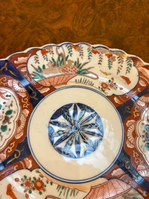 ANTIQUE JAPANESE MEIJI IMARI OVAL PORCELAIN DISHES PAIR - ADDITIONAL PHOTO 3