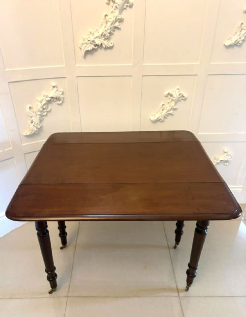 ANTIQUE VICTORIAN MAHOGANY PEMBROKE DROP LEAF DINING TABLE - ADDITIONAL PHOTO 1
