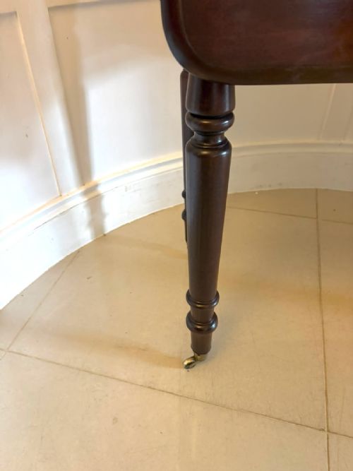 ANTIQUE VICTORIAN MAHOGANY PEMBROKE DROP LEAF DINING TABLE - ADDITIONAL PHOTO 8