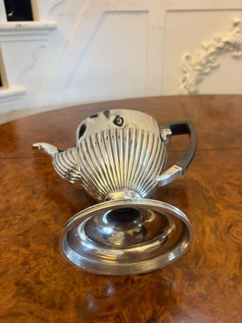 ANTIQUE EDWARDIAN FOUR PIECE SILVER PLATED TEA AND COFFEE SET - ADDITIONAL PHOTO 7