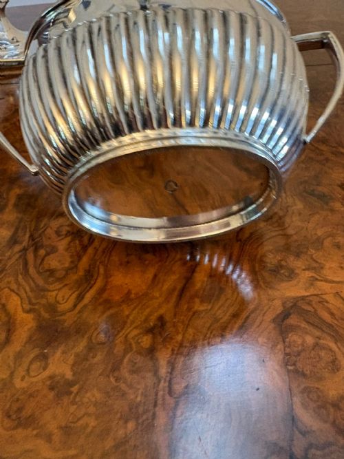 ANTIQUE EDWARDIAN FOUR PIECE SILVER PLATED TEA AND COFFEE SET - ADDITIONAL PHOTO 12