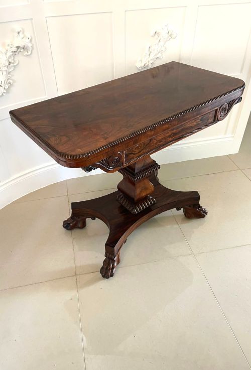 Fine Antique William IV Rosewood Card/side Table