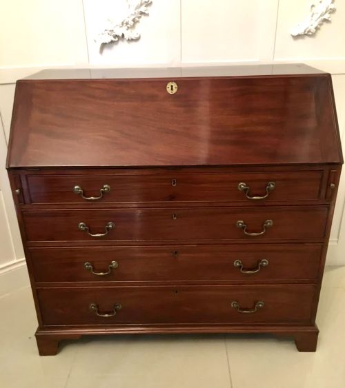 Antique Quality George III Mahogany Bureau