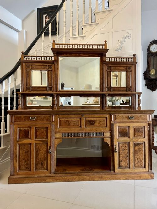 Outstanding Quality Antique Victorian Pollard Oak Mirror Back Sideboard by James Schoolbred
