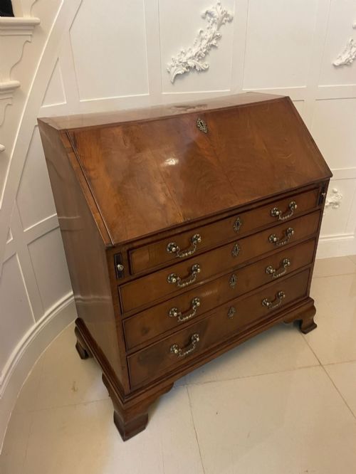 Outstanding Quality Antique George III Mahogany Bureau