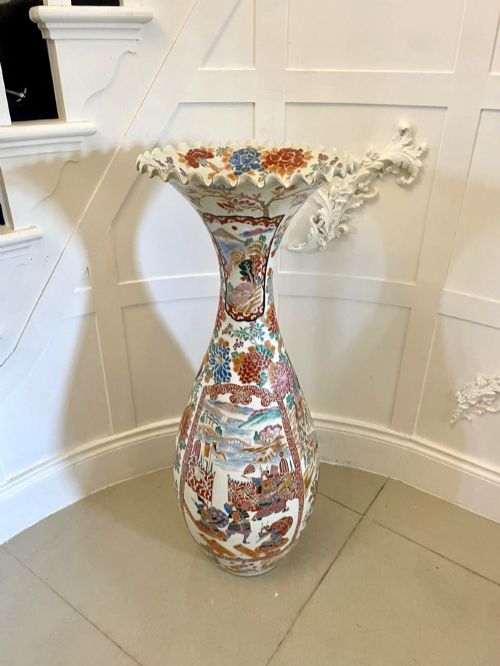 Large Antique 19th Century Quality Japanese Imari Floor Standing Vase