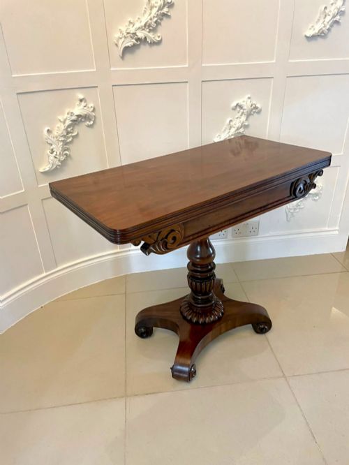 Antique William IV Quality Figured Mahogany Tea/side Table