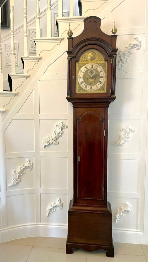 Fine Antique George III Mahogany Longcase Clock Signed Charles Shuckburgh, London