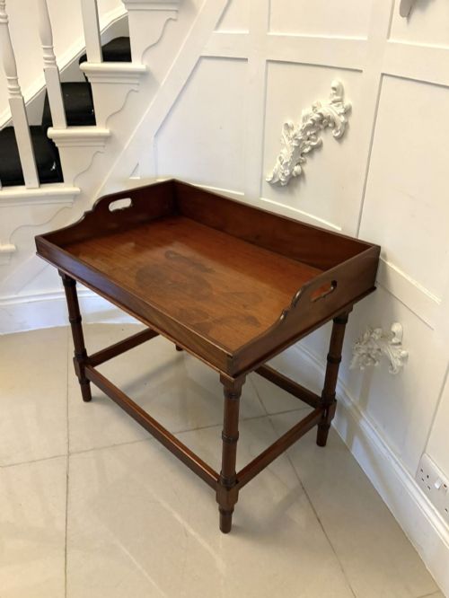 Antique George III Quality Mahogany Tray Top Lamp Table
