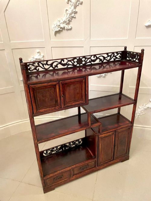 Antique Chinese Hardwood Display Cabinet