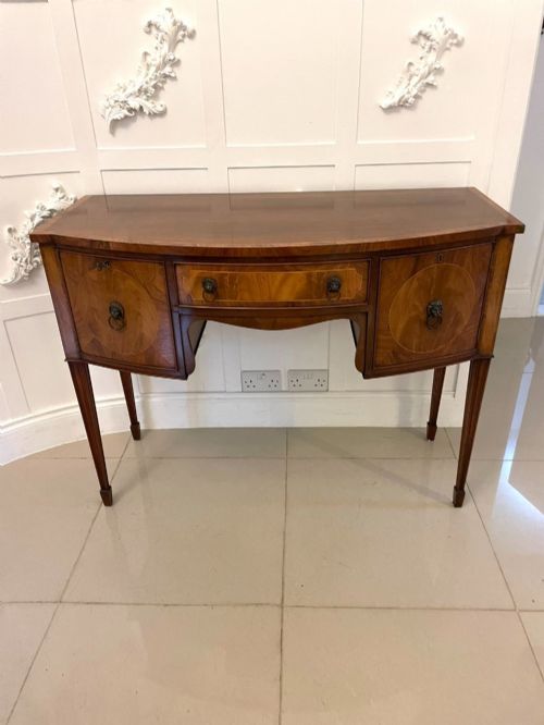 Antique Quality Figured Mahogany Bow Fronted Sideboard